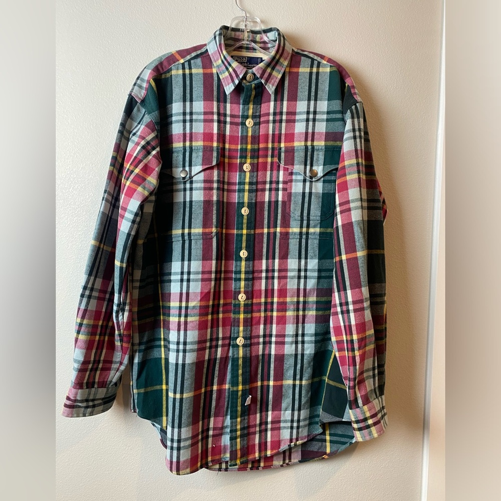 Polo Ralph Lauren Flannel Plaid Tartan Men’s Shirt Medium.